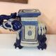 Blue ceramic elephant
