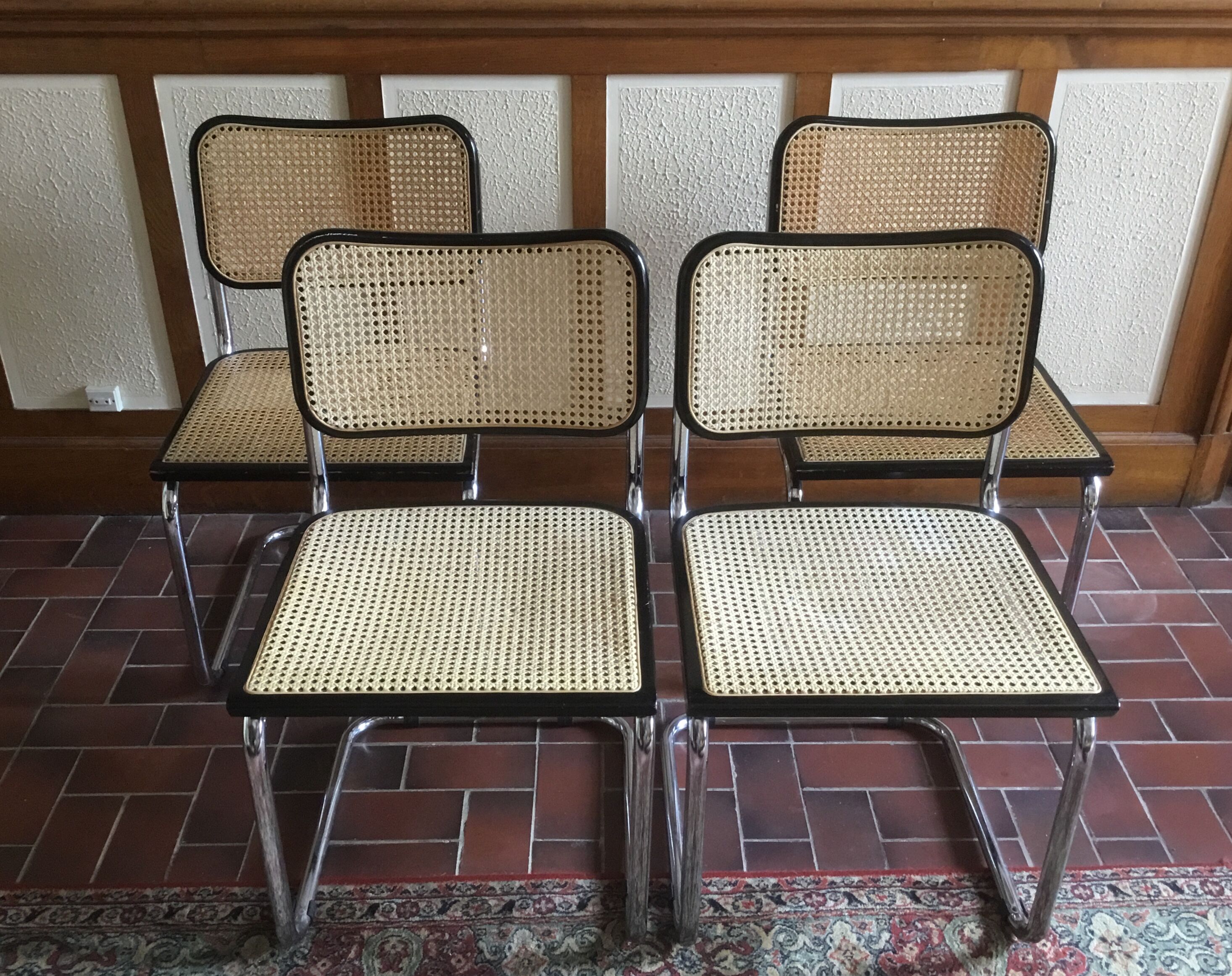 Pair of chairs Cesca B32 vintage designed by Marcel Breuer