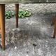 Lot of two vintage coffee tables feet compass