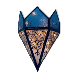 Wall lantern with stained glass windows