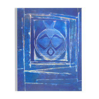 Max ernst: composition with a blue vase - original stencil