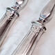 Silver metal salad cutlery