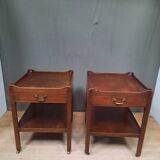 Pair of English mahogany sofa tips