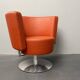Fauteuil pivotant Circo en cuir rouge par Peter Maly pour Cor, Allemagne, années 1990
