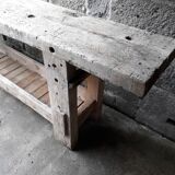 Old in solid beech workbench 237 cm