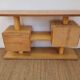 Console meuble en bois vintage des années 70