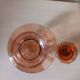 Vintage carafe in powder pink glass.