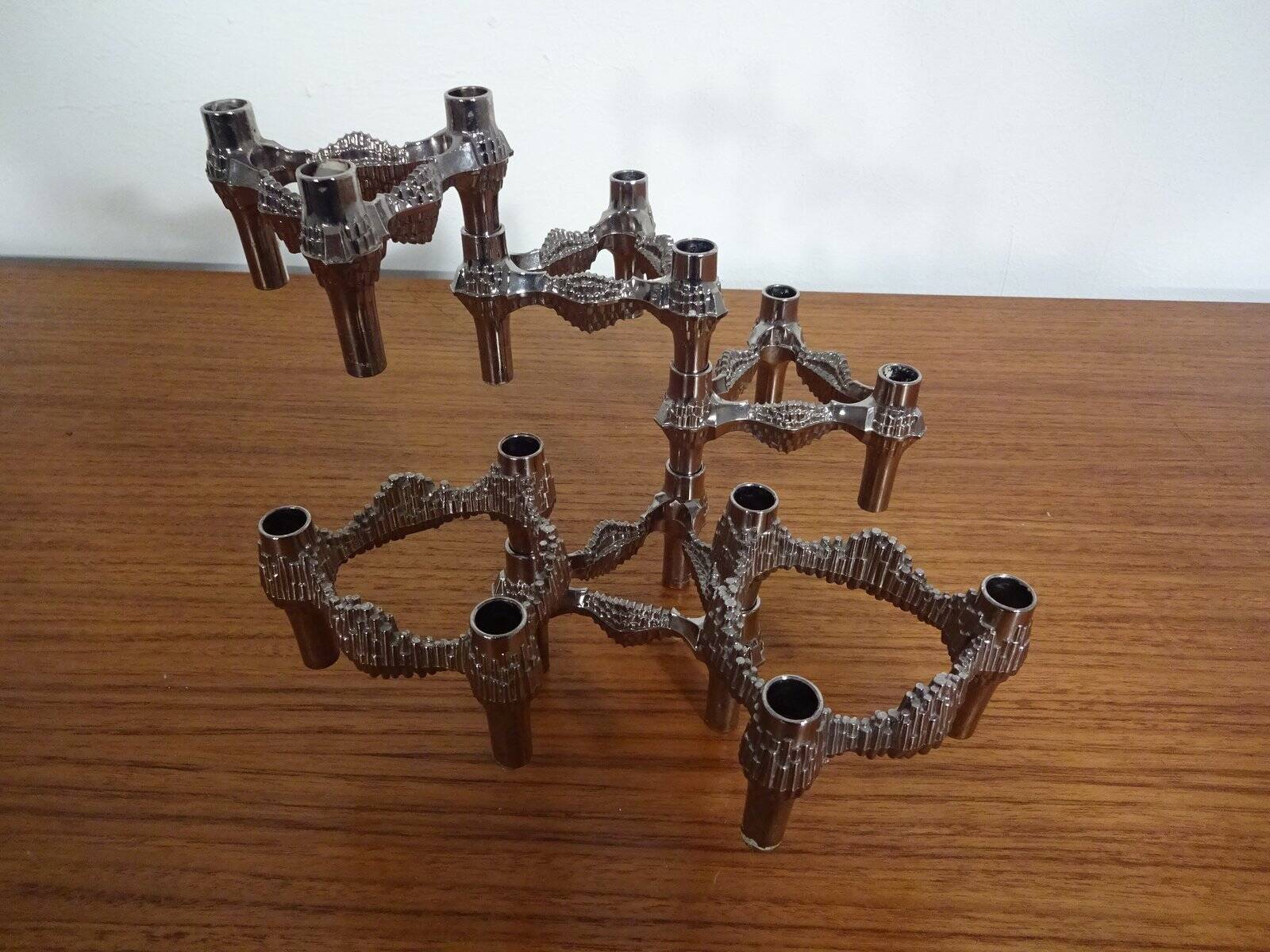 Candleholders by Ceasar Stoffi & Fritz Nagel for BMF, 1960s, Set of 6