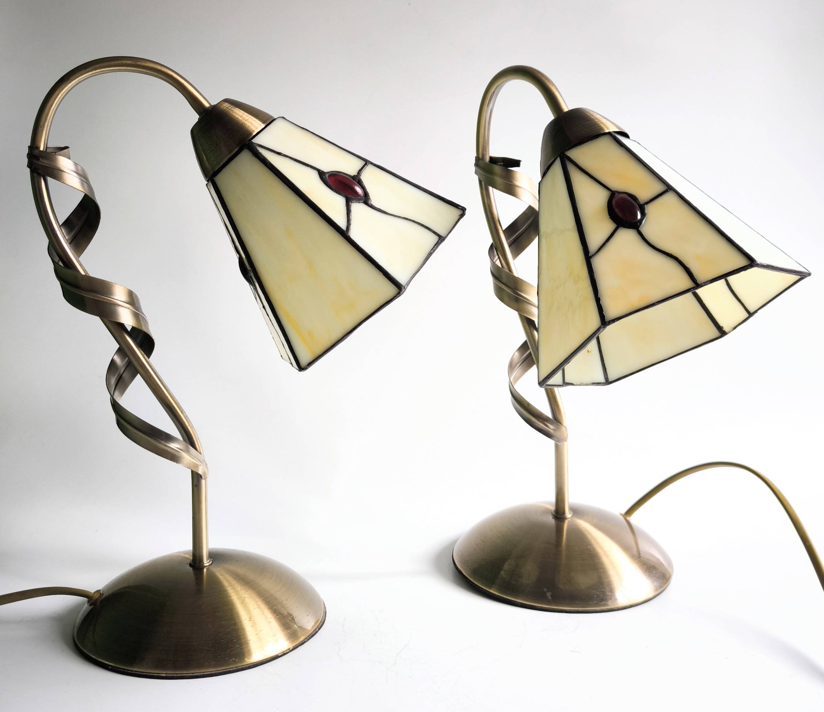 Ensemble de lampes de table de style Tiffany