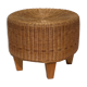 Vintage dutch rattan round stool 1980