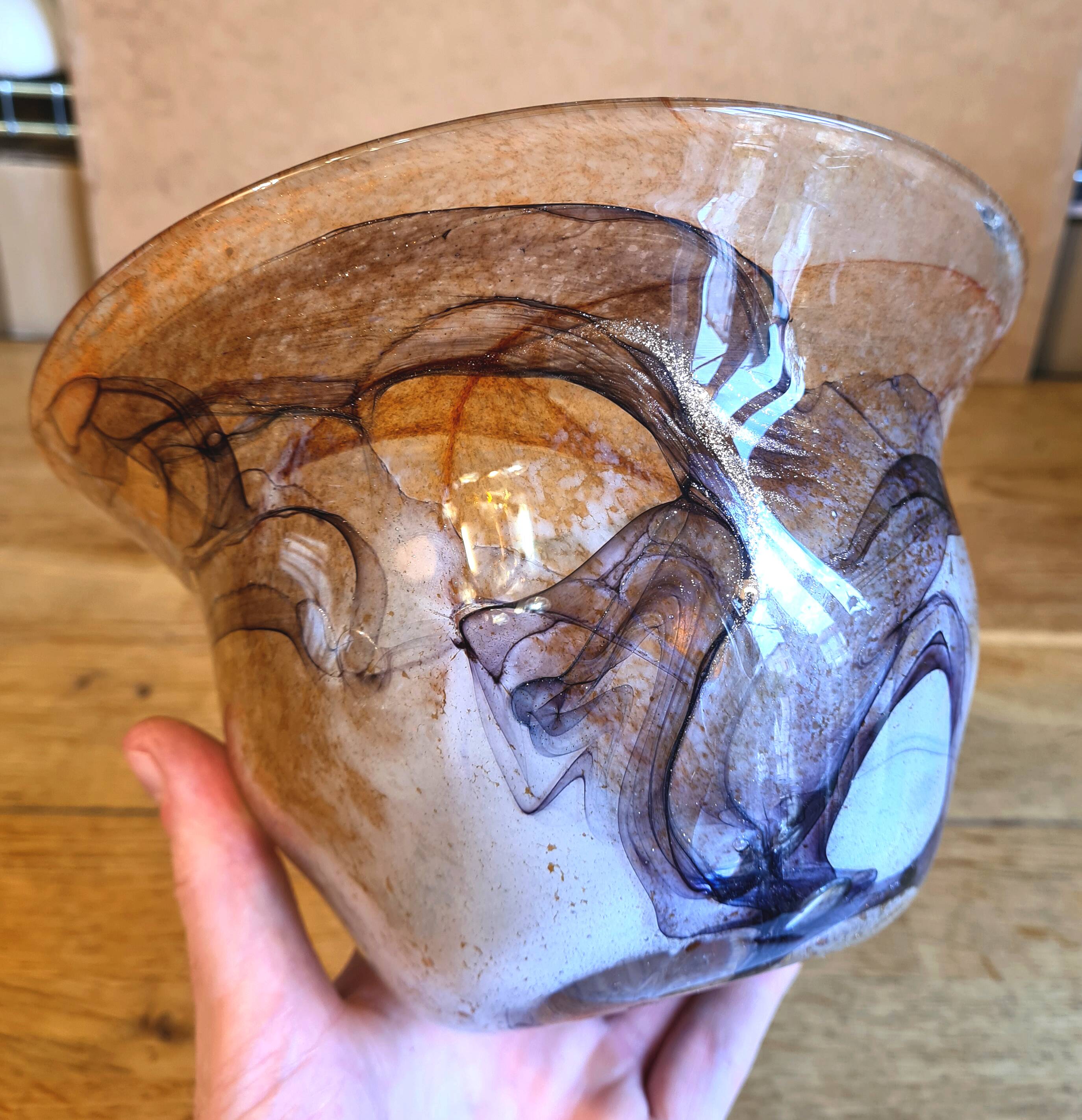 Vase in blown glass Maure Vieil