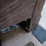 Cabinet bonnetière in solid oak and partial veneer