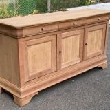 Louis Philippe rustic buffet, vintage, renovated in wood from the 1960s.