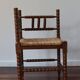 Antique turned wood corner chair