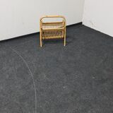 Vintage wicker paper or magazine rack