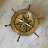 Cendrier rose des vents en laiton massif