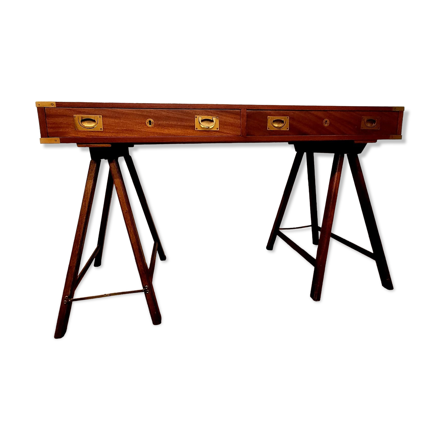 Bureau style marin en bois d'acajou