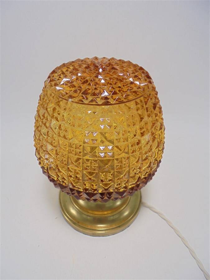 Amber glass lamp