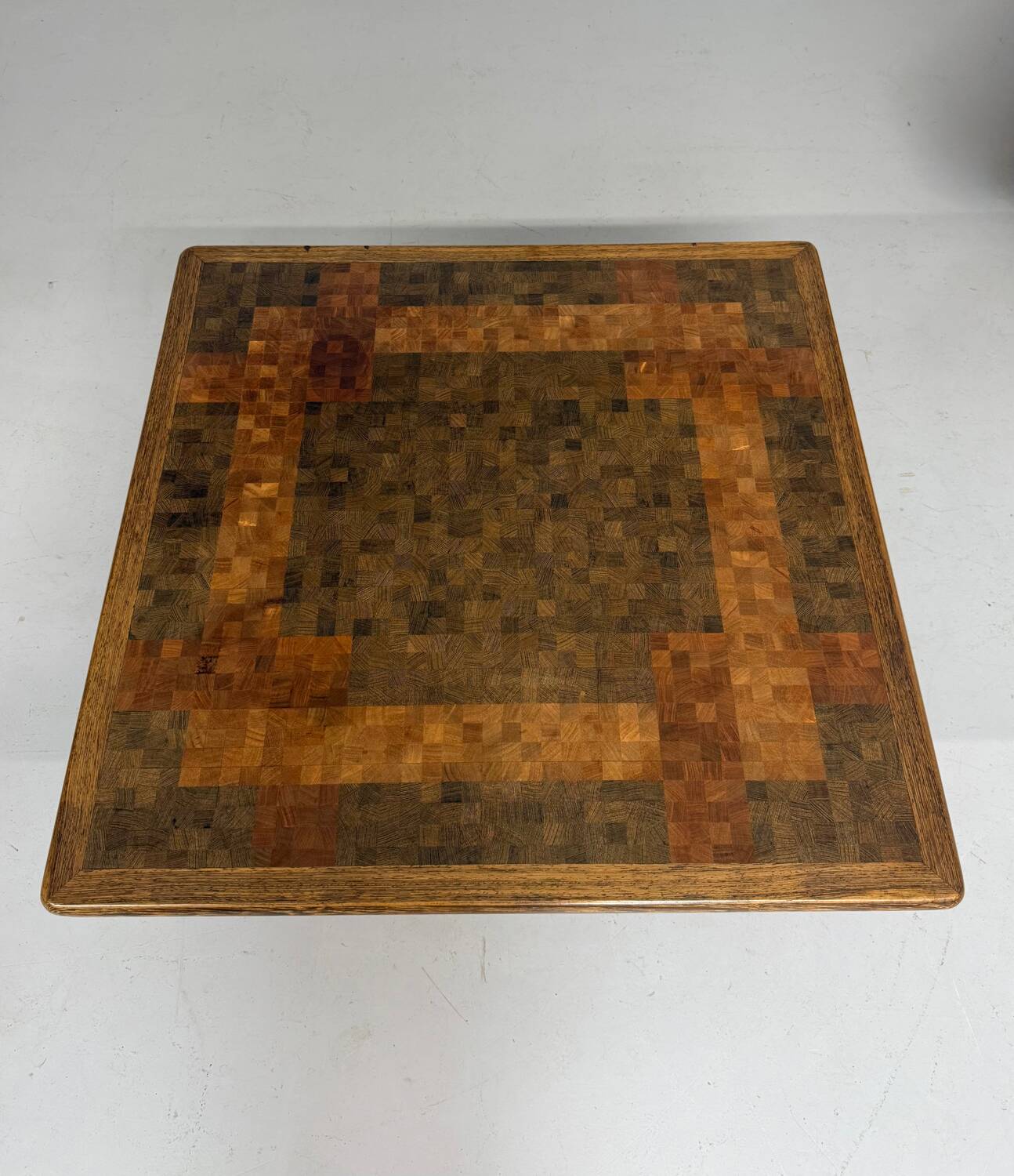 Scandinavian design marquetry wood coffee table by rolf middel and lindum