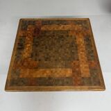 Table basse bois marqueterie design scandinave rolf middel et lindum
