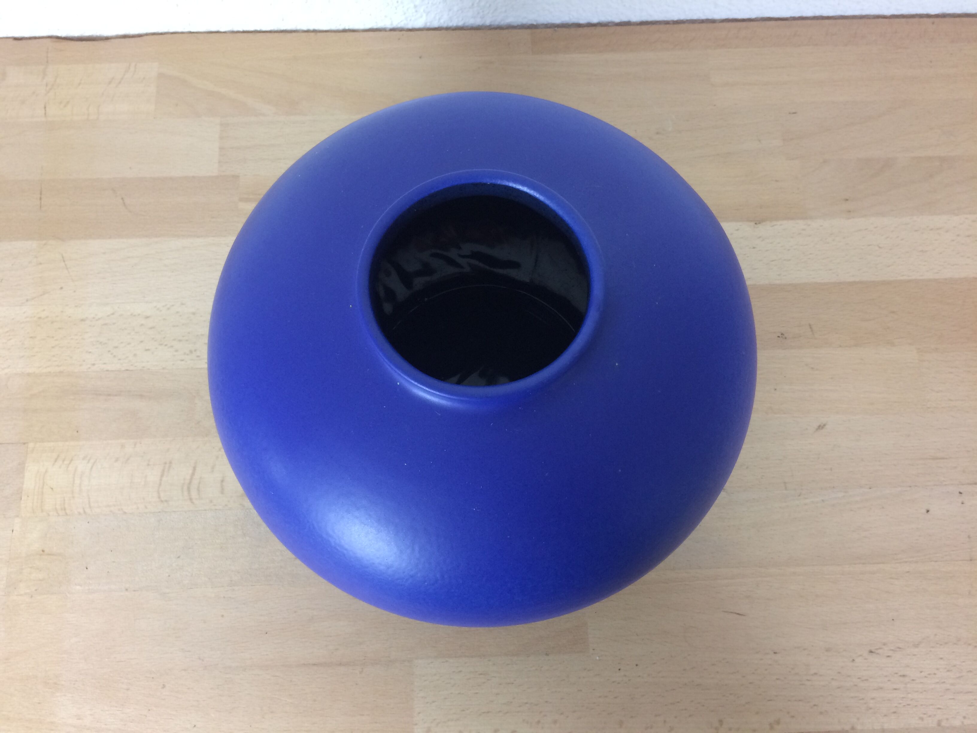 Blue ceramic pansu vase 26 cm