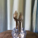 8 silver metal forks