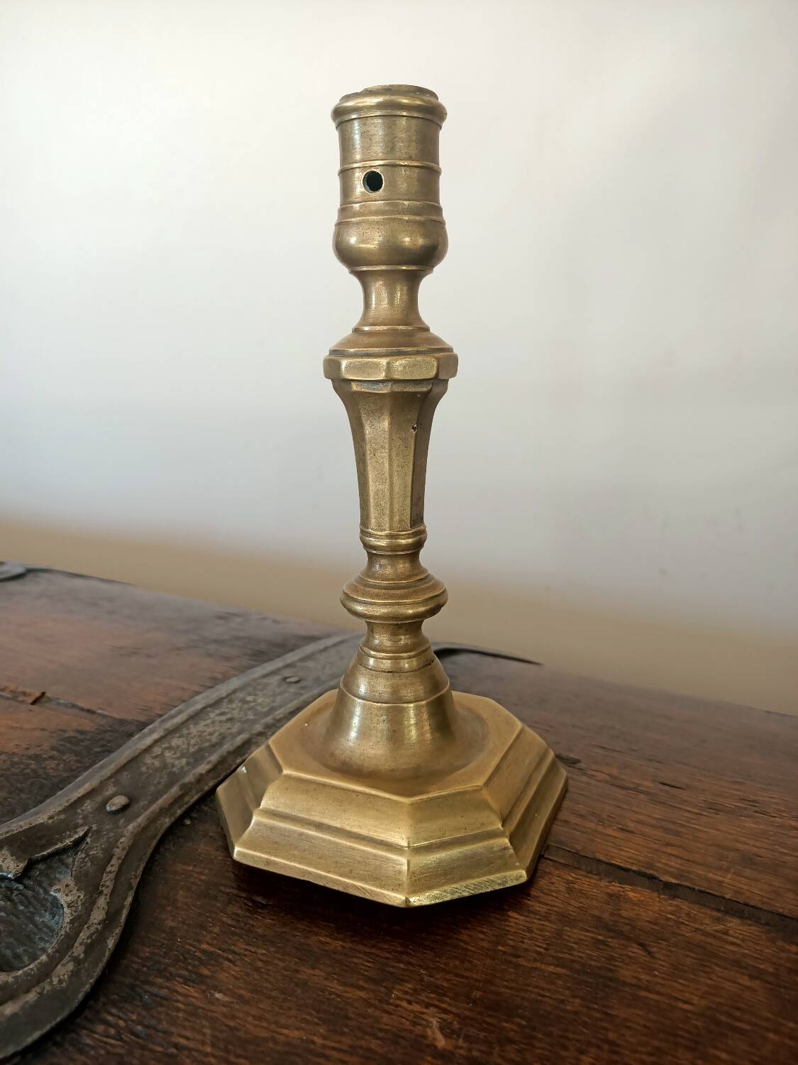 Antique bronze candlestick