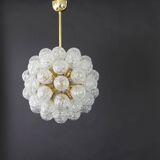 Spectacular Sputnik chandelier with snow glass balls, Doria, Germany, 1970s.