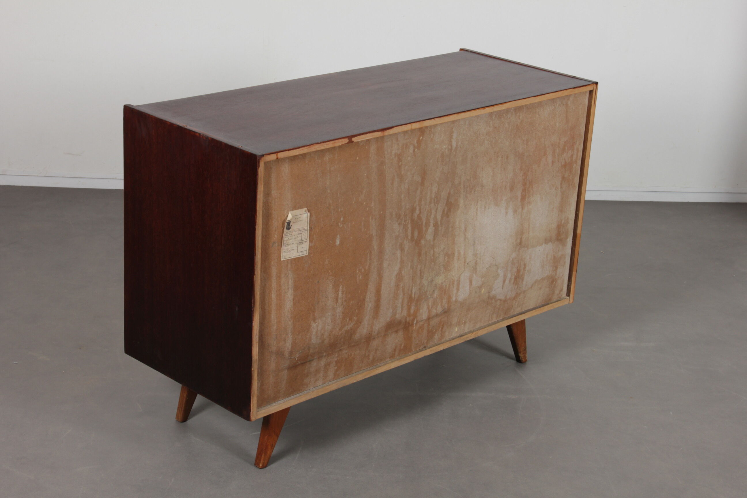 Yellow and white sideboard by Jiri Jiroutek, model U-452, 1960