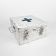 Industrial pharmacy box white metal