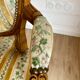 Vintage Louis XVI style medallion armchair – Carved wood and fabric