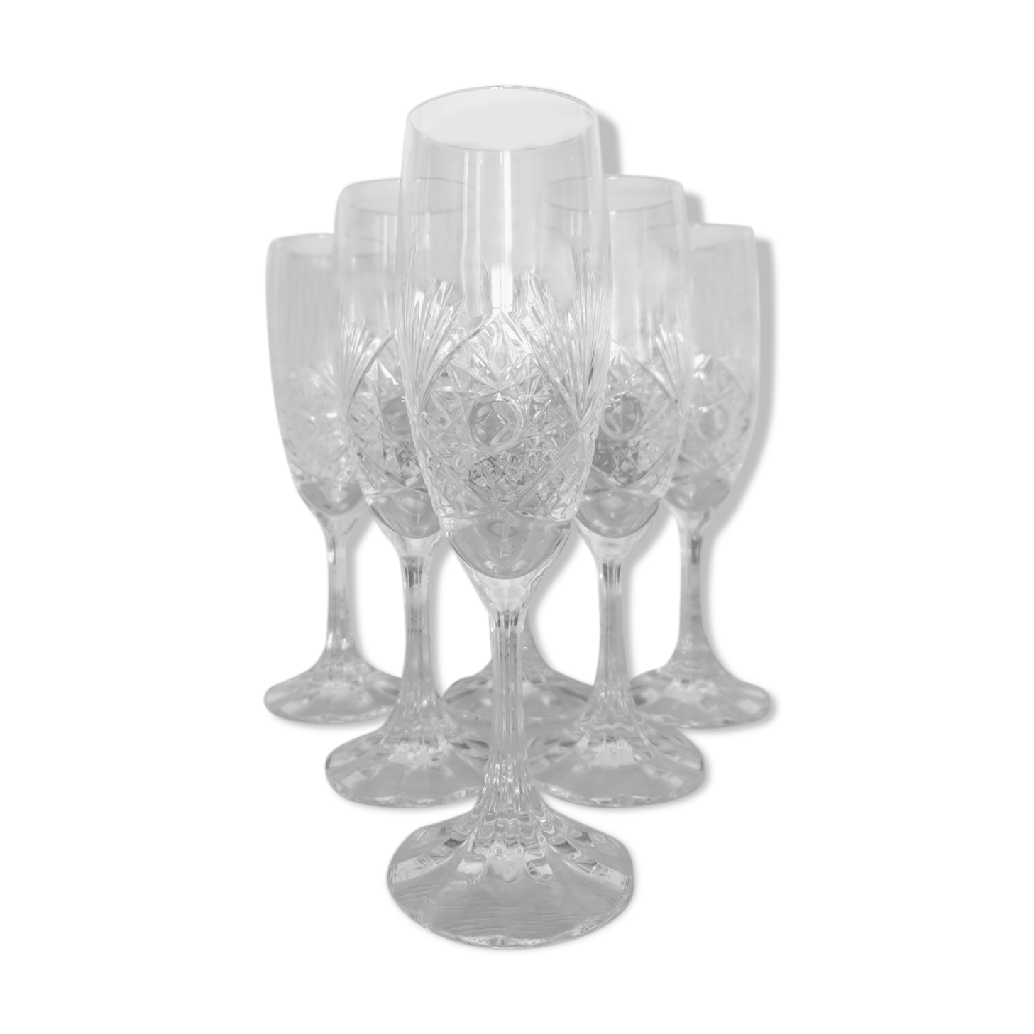 Klein crystal champagne flutes