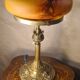 antique solid bronze lamp 51x33x6kg glass paste 1920
