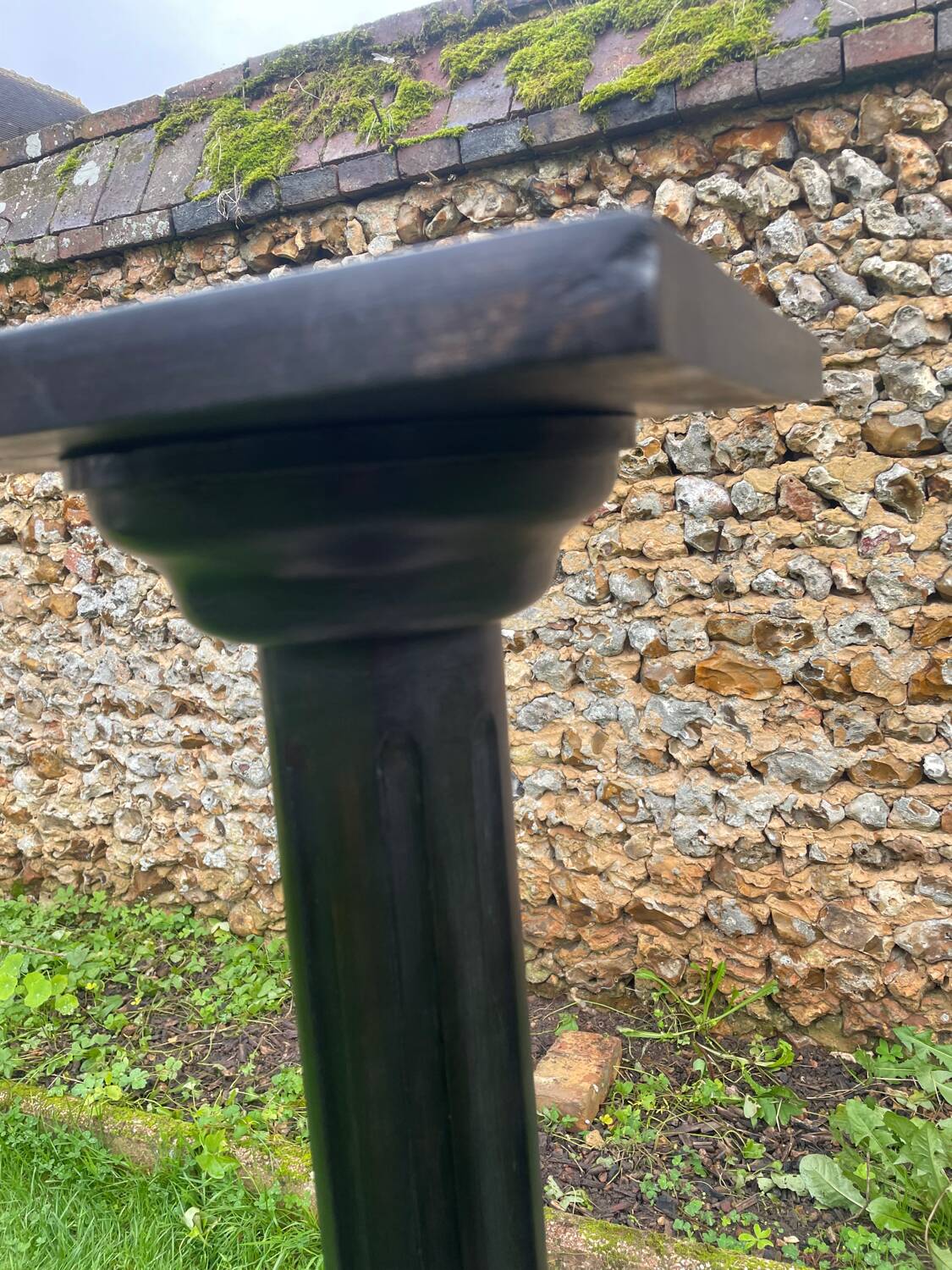 Napoleon III column in blackened wood