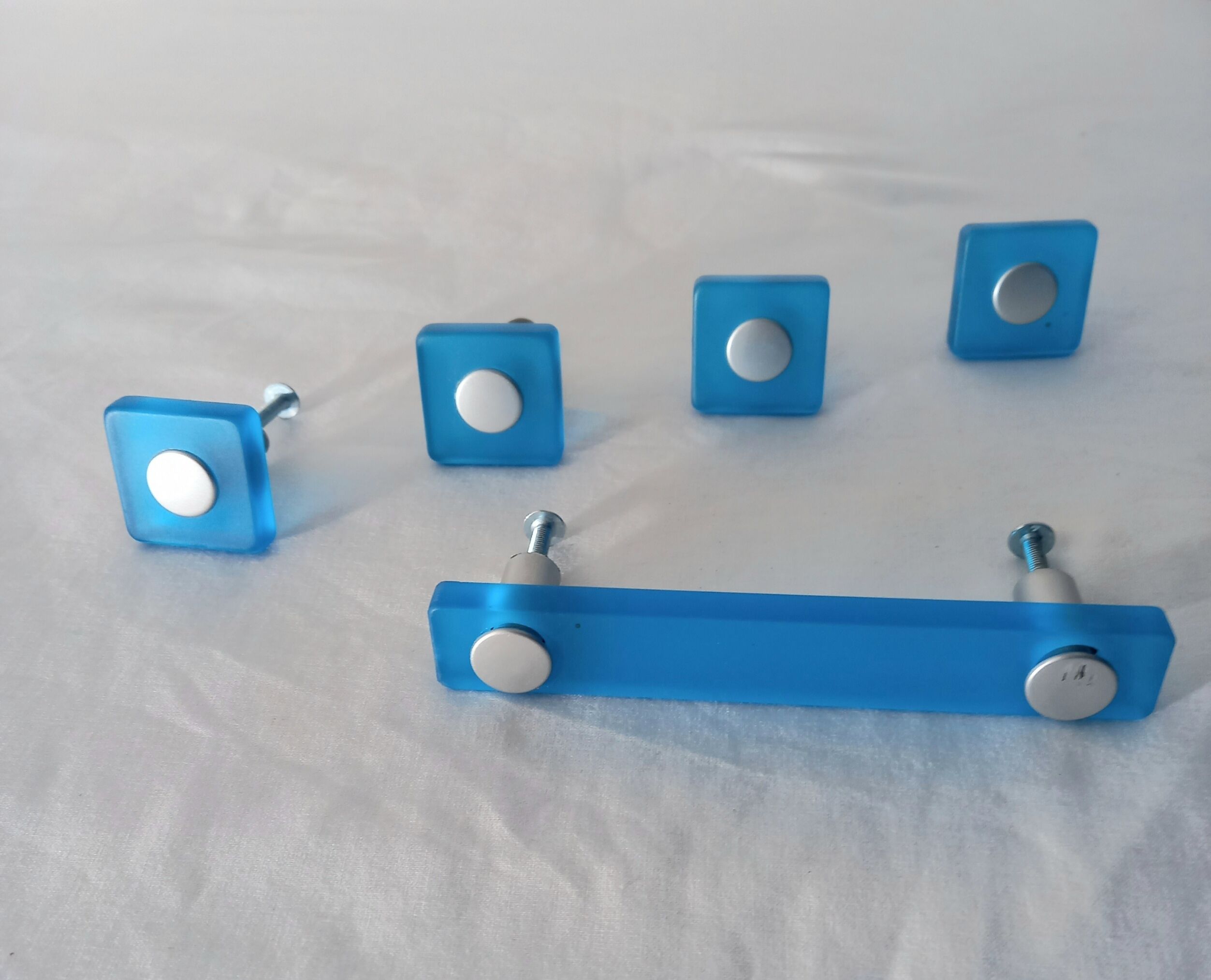 Turquoise resin door handle and knobs for furniture