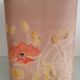 Vintage silk lampshade with floral pattern