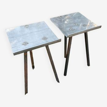 Small metal tables