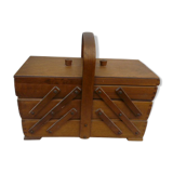 Old wooden sewing box