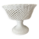 Braided ceramic footed bowl