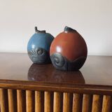 Wilmer W Ramirez, Lot de 2 vases en faïence, Amérique du Sud, années 1990