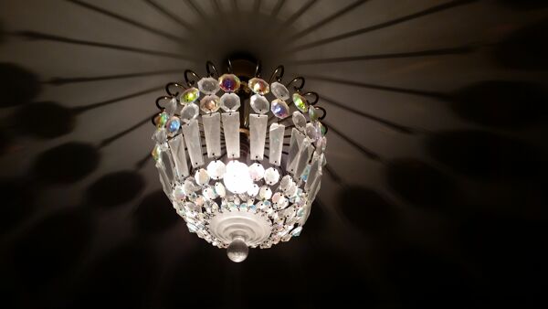 Lustre pampilles cristal