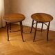 Vintage curved wood side tables in Thonet style, set of 2
