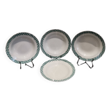 4 Sarreguemines and Digoin Scossais soup plates