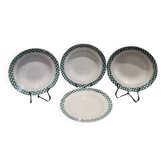 4 Sarreguemines and Digoin Scossais soup plates