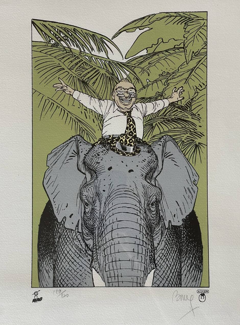 François Boucq (1955) - The Adventures of Jérôme Moucherot - Lithograph