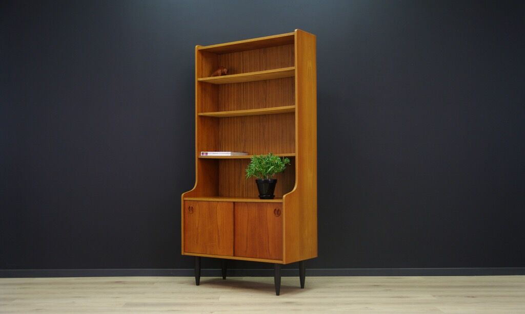 Mid-century retro vintage teak bookcase