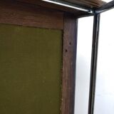 Atypical old wooden and metal wall display case