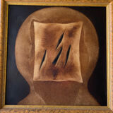 Oil on abstract canvas by Yves Rhaye