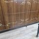 Mid Century Italian Dresser with Blue Glass Work and Four Drawers, 1960