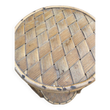 Bar and stools in rattan and chestnut